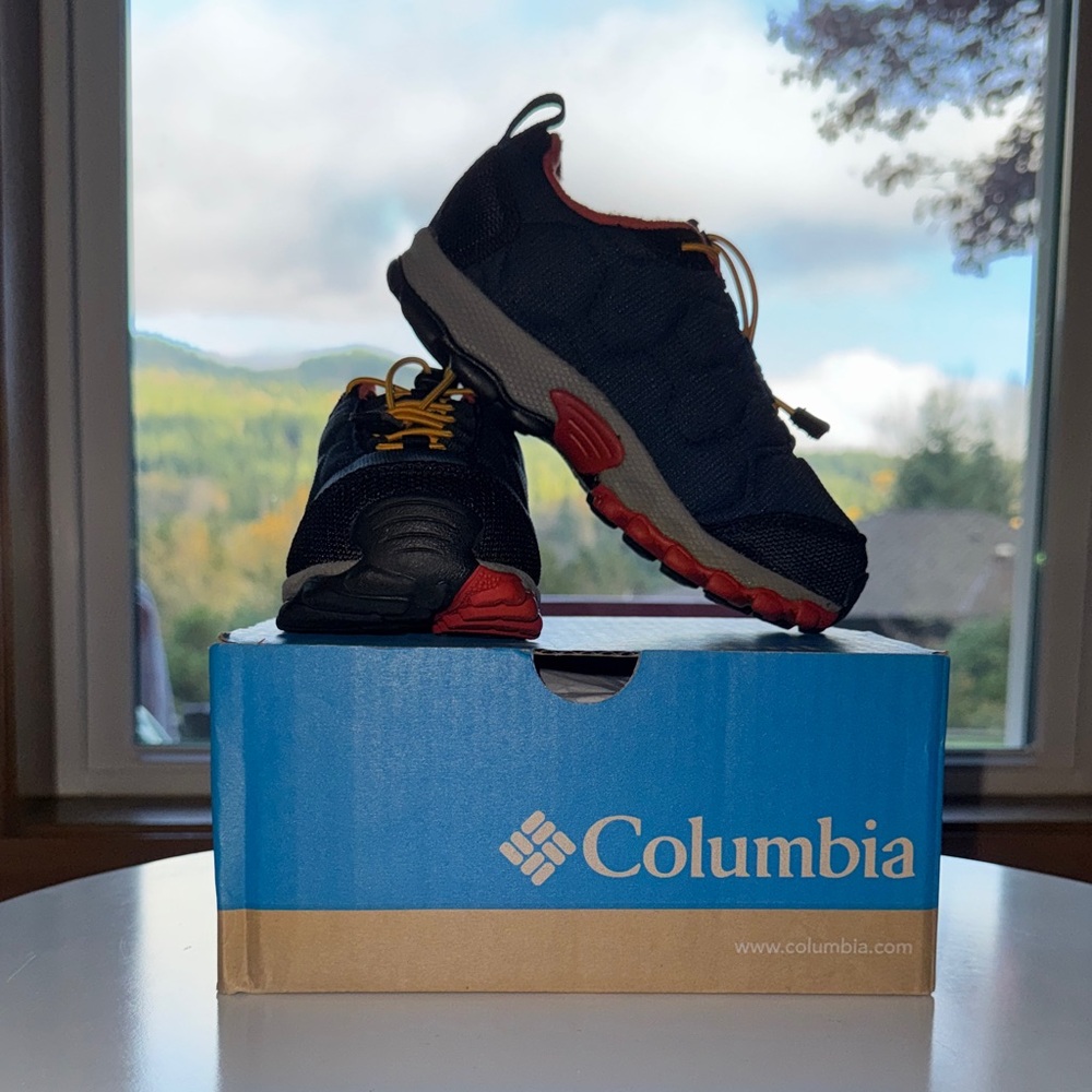 Columbia Boy’s Black and Red Athletic Shoes